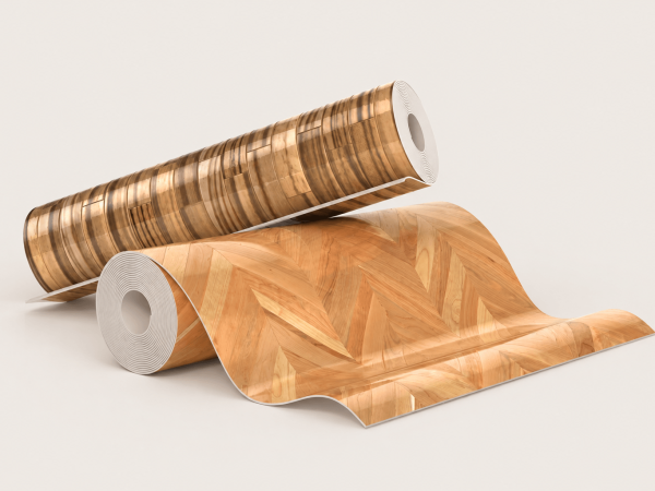 Vinylboden in Rollen mit verschiedenen Holzdekoren